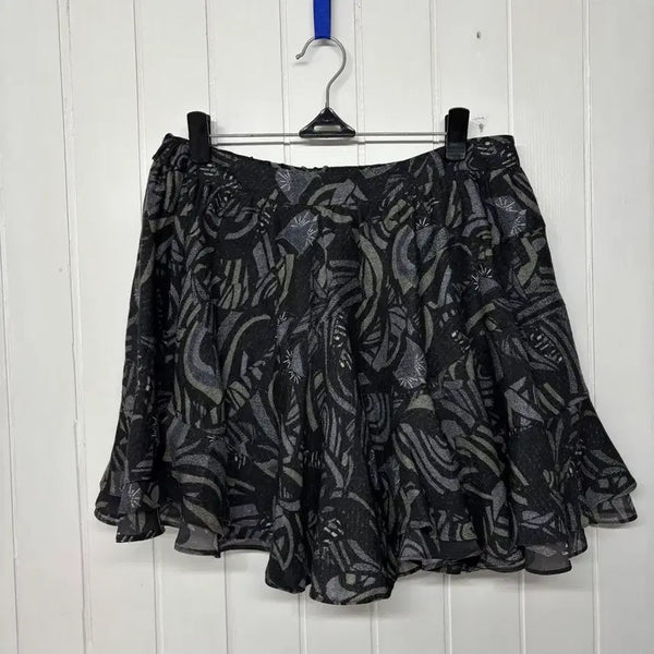 [BUNJANG] SJ Pattern Flare Mini Skirt Size 64 (Recommended 26-28 Inch) / SJ SJ 패턴 플레어 미니스커트 64(26-28인치 추천) 차