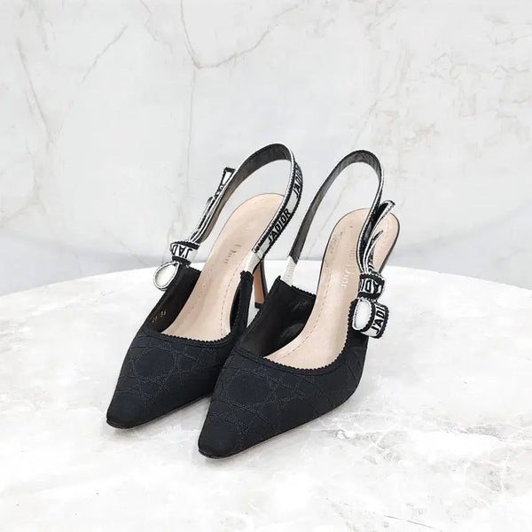 [BUNJANG] Dior J'Adior Slingback Pumps Black Cannage 7.5cm Heel Size 36 / 36 / 디올 자디올 슬링백 펌프스 블랙 까나쥬 KCV373TCE