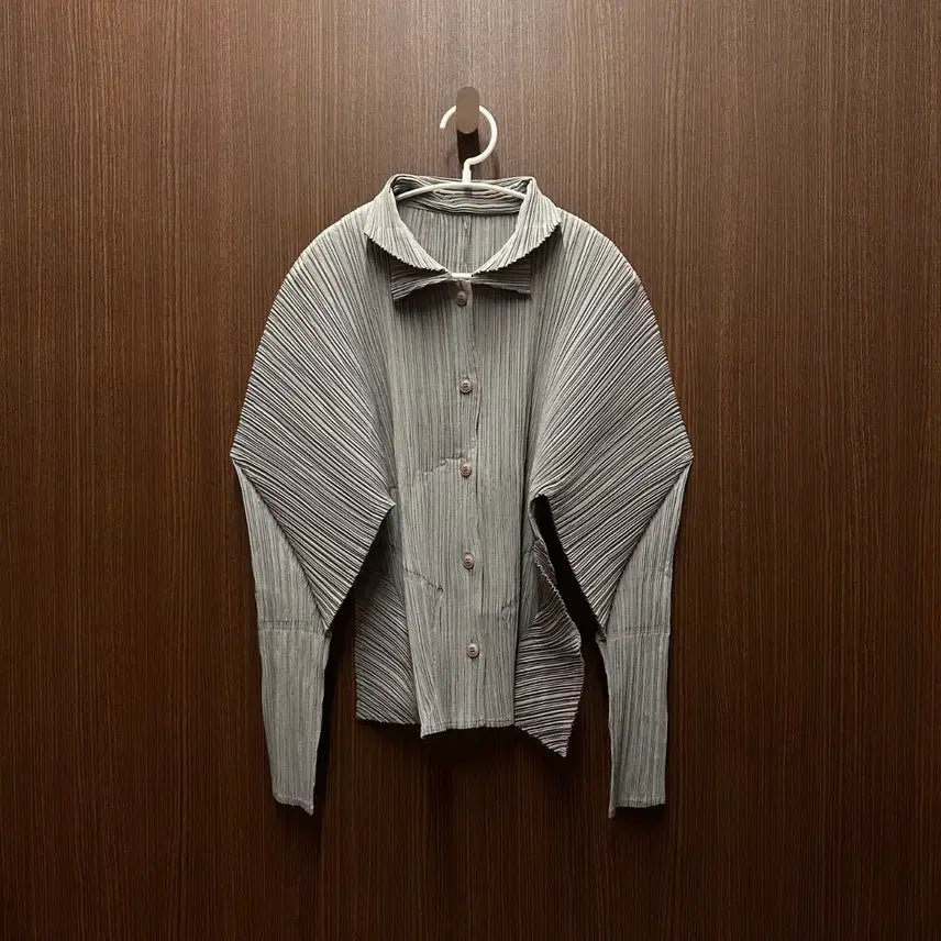 [BUNJANG] Pleats Please Jacket Cardigan Shirt / 플리츠미 자켓 가디건 셔츠