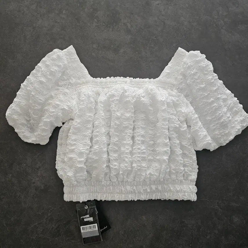 [BUNJANG] Egoist Volume Sleeve Blouse White / 에고이스트 볼륨소매 블라우스