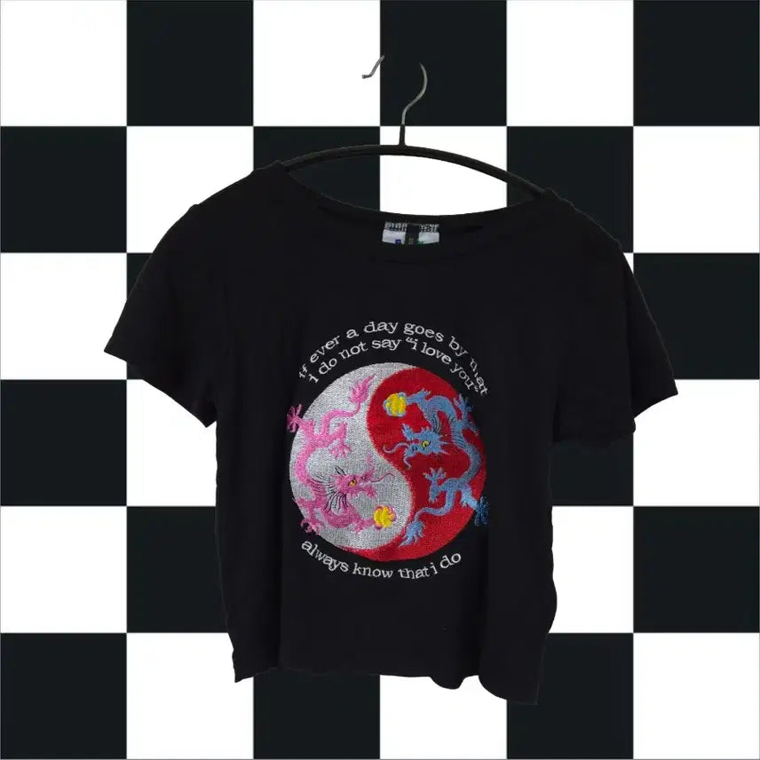 [BUNJANG] Omighty Yin Yang Crop Top (Discontinued/Authentic) / [단종/해외정품] 오마이티 Omighty 음양 Yin Yang 크롭탑