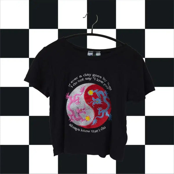 [BUNJANG] Omighty Yin Yang Crop Top (Discontinued/Authentic) / [단종/해외정품] 오마이티 Omighty 음양 Yin Yang 크롭탑