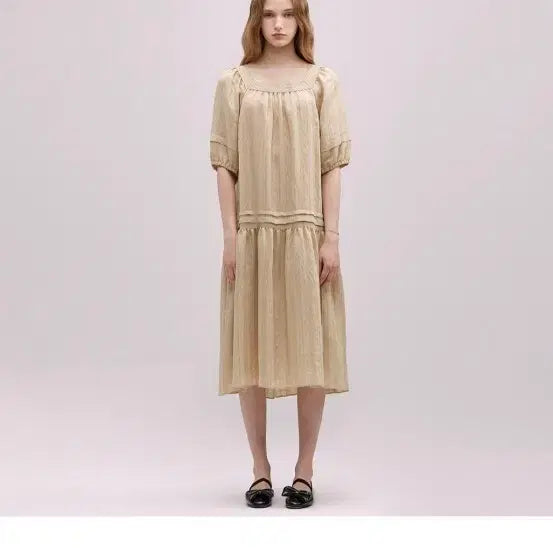 [BUNJANG] Thursday Island Lace Patch Square Neck Dress / 써스데이아일랜드 레이스패치스퀘어넥원피스