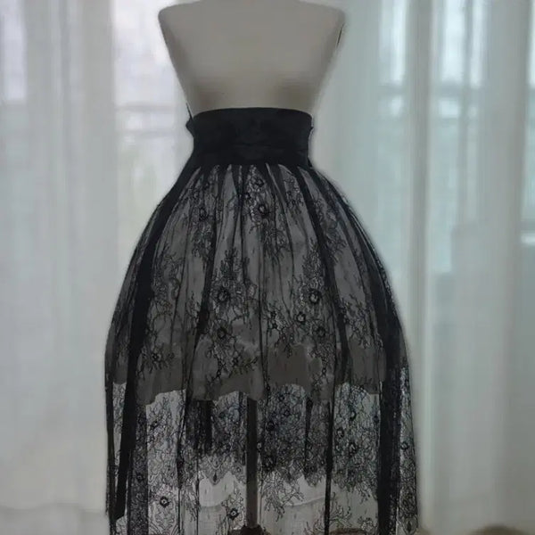 [BUNJANG] Lace Skirt Overlay / 생활한복 레이스 허리치마 덧치마