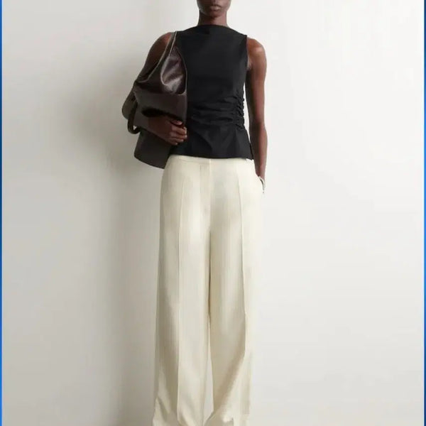 [BUNJANG] COS Rusched Sleeveless Top Black L / 24년 코스 COS 루쉬드 슬리브리스 L 새상품