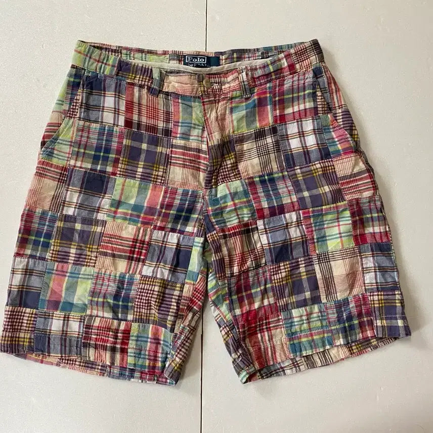 [BUNJANG] Polo Ralph Lauren Patchwork Shorts Size 33 / Polo 랄프로렌 패치워크 반바지 33