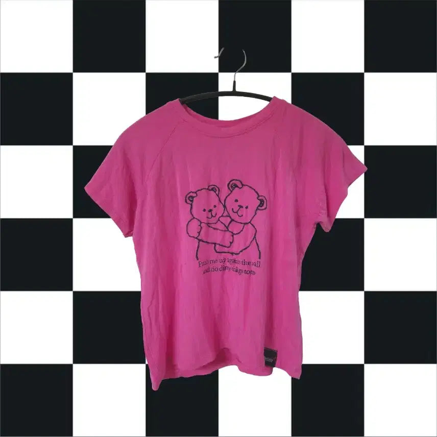 [BUNJANG] omighty Pink Teddy Bear Crop Top / [단종/해외정품]오마이티 omighty 핑크 테디베어 크롭탑 고스 로리