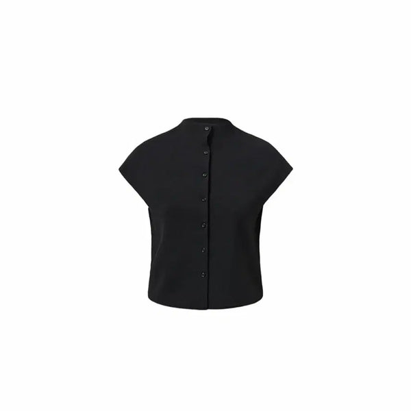 [BUNJANG] Amomento 25SS Whole Garment Cap Sleeve Cardigan Black / 아모멘토 25ss 홀가먼트 캡슬리브 가디건 블랙