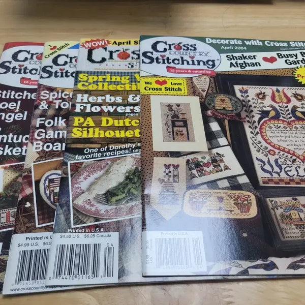 [BUNJANG] Cross-Stitch Magazine Collection (4 Issues) / 십자수 잡지 4권