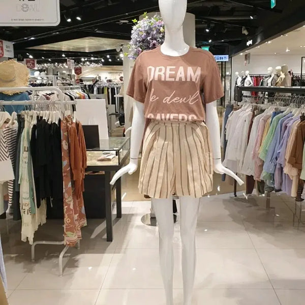 [BUNJANG] DUEL Linen Stripe Belted Pants (Size S) / 새상품 듀엘 린넨 스트라이프 벨티드 팬츠