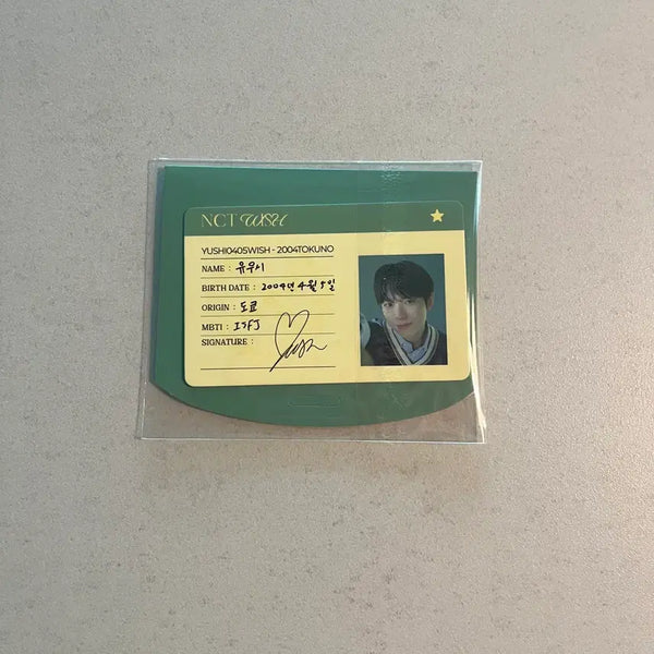 [BUNJANG] NCT WISH Yushi Dicon Version A ID Card Photocard (Sealed) / [미개봉]엔시티위시 유우시 디아이콘 A버전 아이디카드 포카 양도