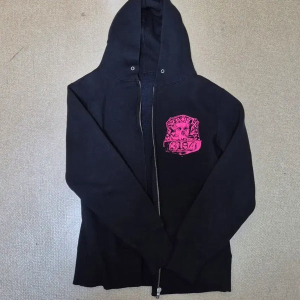 [BUNJANG] Punk Style Zip-Up Hoodie / 펑크스타일 후드집업