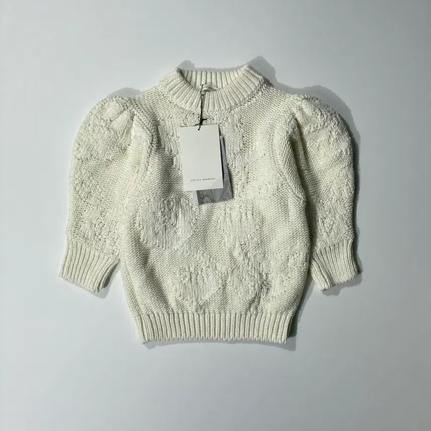 [BUNJANG] Cecilie Bahnsen Hodaya Knit Top White XS/S / 세실리에 반센 HODAYA 호다야 니트 탑 화이트 XS/S사이즈