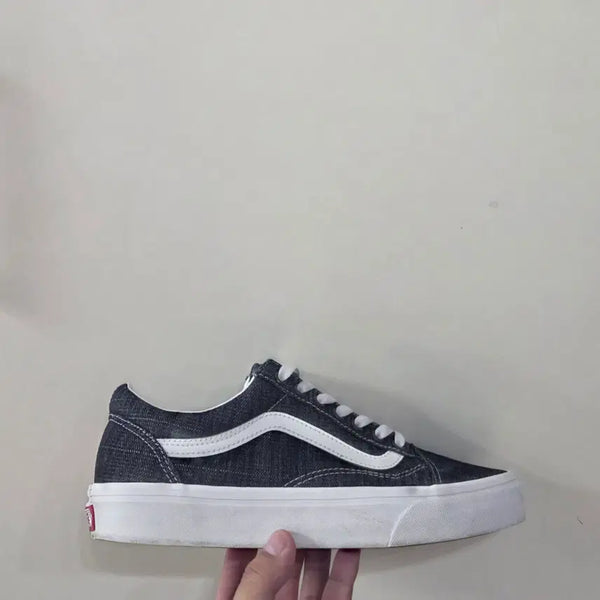 [BUNJANG] Vans Threaded Denim Old Skool Black Sneakers / [275] 반스 쓰레디드 데님 올드스쿨 블랙ㅡ최저가