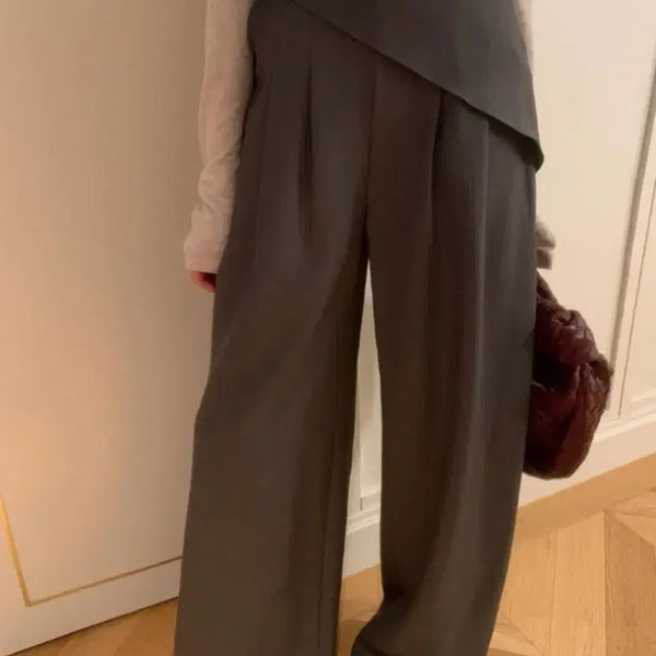 [BUNJANG] Poster Wide Slacks Charcoal M Size / 포스터 와이드 슬랙스