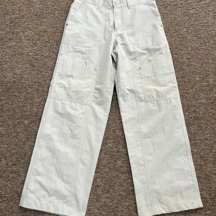[BUNJANG] Addoff Wide Cargo Pants White / 애드오프 와이드 카고 팬츠 50 화이트