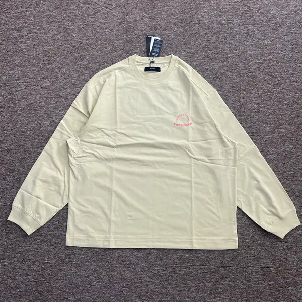 [BUNJANG] Ilkorsso Beige Graphic Long Sleeve XXL / 새상품) 일꼬르소 베이지 그래픽 롱슬리브 XXL
