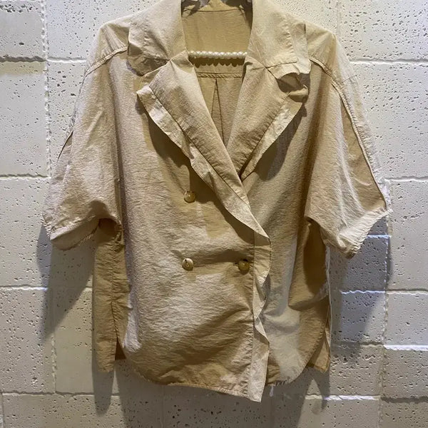[BUNJANG] SJSJ Beige Jacket Blouse Size 55-66 / 한섬SJSJ 베이지 자켓블라우스 55-66