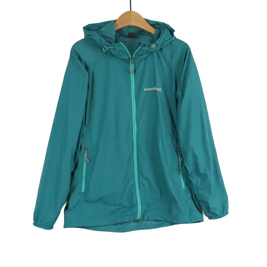 [BUNJANG] Montbell Women's Hooded Windbreaker Jacket Mint S / mont-bell 몽벨 여성 후드 바람막이 자켓 90 S 민트 아웃도어