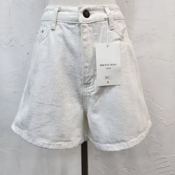 [BUNJANG] Pretty Jean White Shorts L Size / 프리티진 반바지 화이트