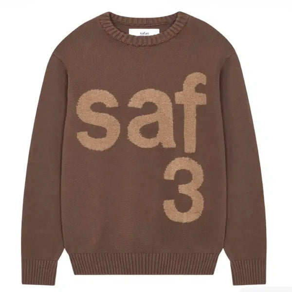 [BUNJANG] Safarispot Basic Safari Knit Brown / 사파리스팟 베이직 사파리 니트 브라운