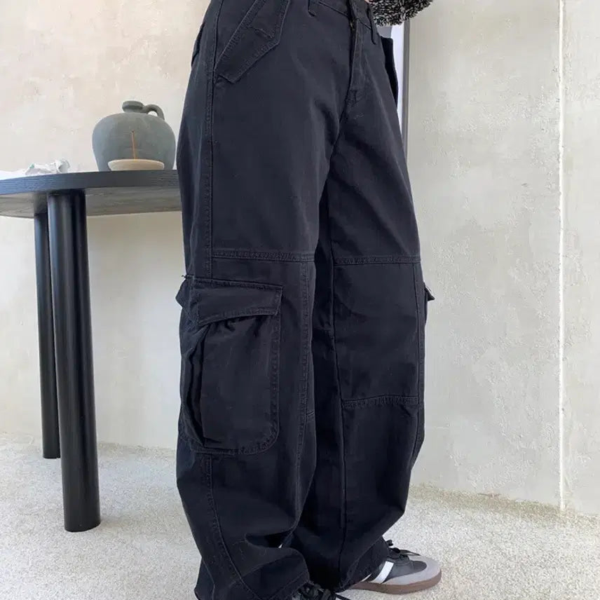 [BUNJANG] PAINTED WOOD Low Cargo Pants / 페인티드우드 로우카고팬츠