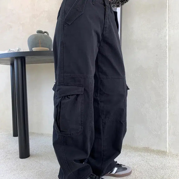 [BUNJANG] PAINTED WOOD Low Cargo Pants / 페인티드우드 로우카고팬츠