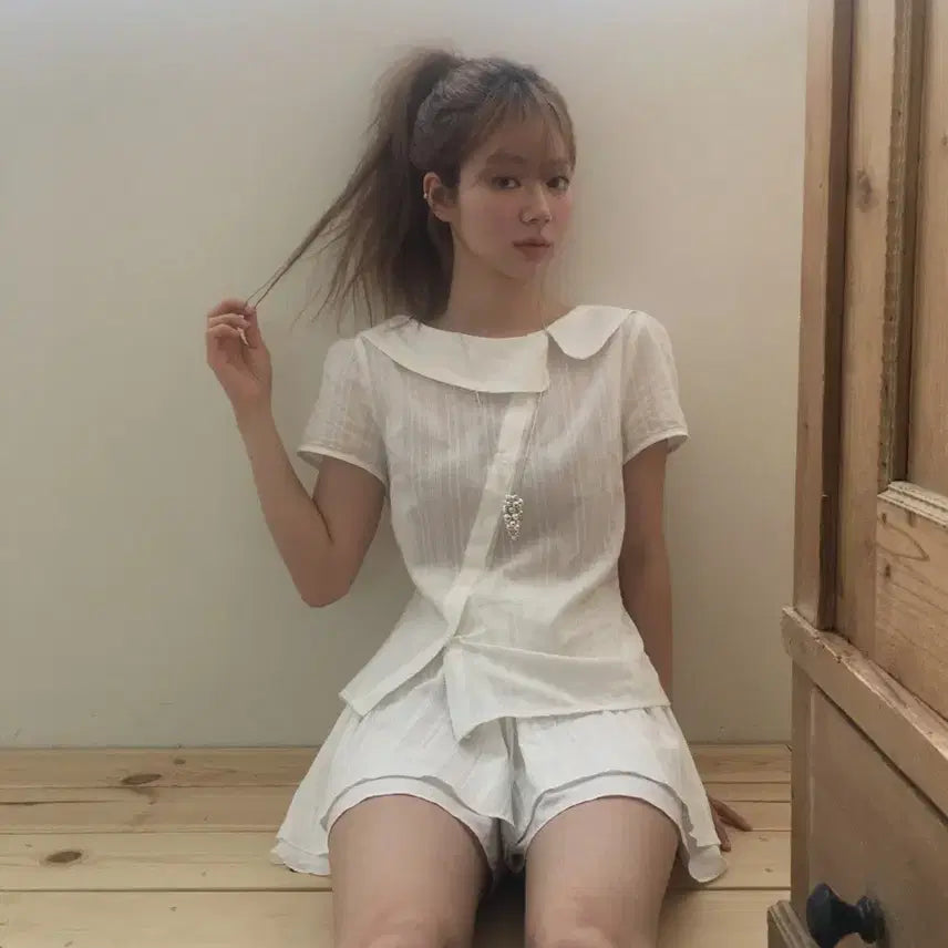 [BUNJANG] Nobiyaka Tokki Blouse Ivory / 노비야카 Tokki blouse 블라우스 아이보리