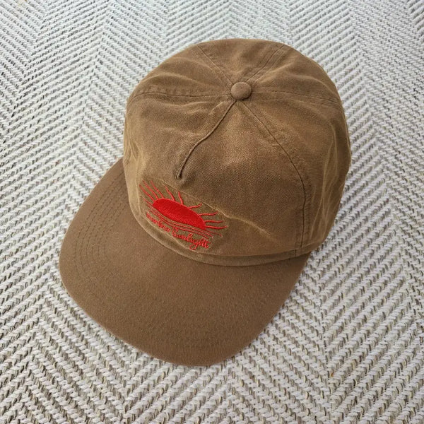 [BUNJANG] Partimento Washed Sunlight Ball Cap (Brown/Red) / 파르티멘토 워시드 선라이트 볼캡 모자 브라운 레드