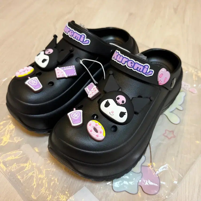 [BUNJANG] Sanrio Kuromi Mule Slippers Crocs Style / 신상)산리오정품 쿠로미 뮬 슬리퍼 크록스st 새상품