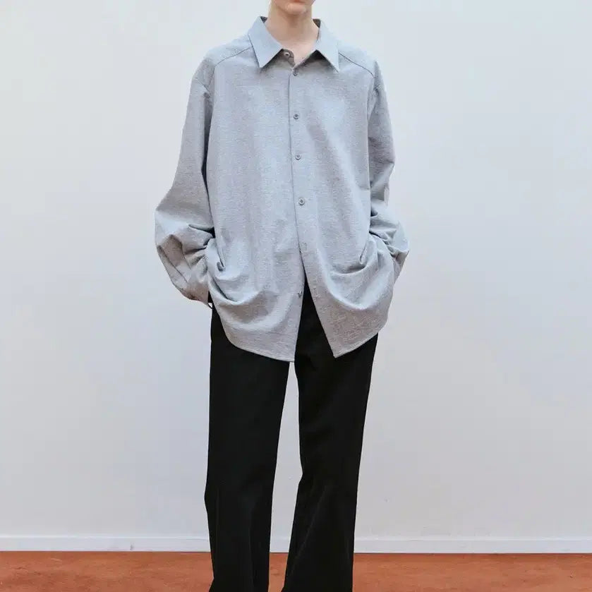 [BUNJANG] Mundal Adam Cotton Shirt - Gray / 문달 아담 코튼 셔츠