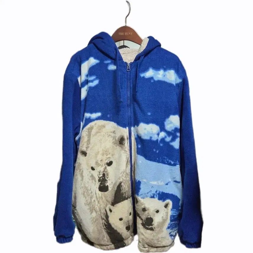 [BUNJANG] 1990s Polar Bears Hooded Fleece M / 1990s Polar Bears Hooded Fleece M