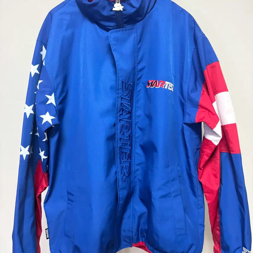 [BUNJANG] Starter Black Label US Flag Retro Sports Track Jacket Windbreaker / 스타터 블랙 라벨 성조기 레트로 스포츠 트랙 자켓 바람막이 M