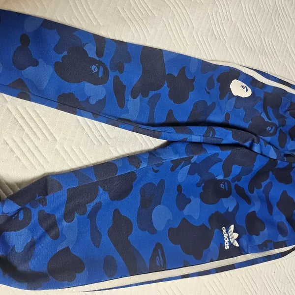 [BUNJANG] Adidas x BAPE Track Pants Blue/Green S / 아디다스 베이프 트랙팬츠 청계 S