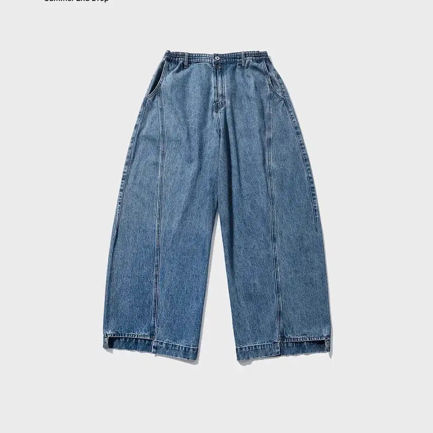 [BUNJANG] Anglan Wide Curved Denim Pants / 앵글런 와이드 커브드 데님 팬츠 판매