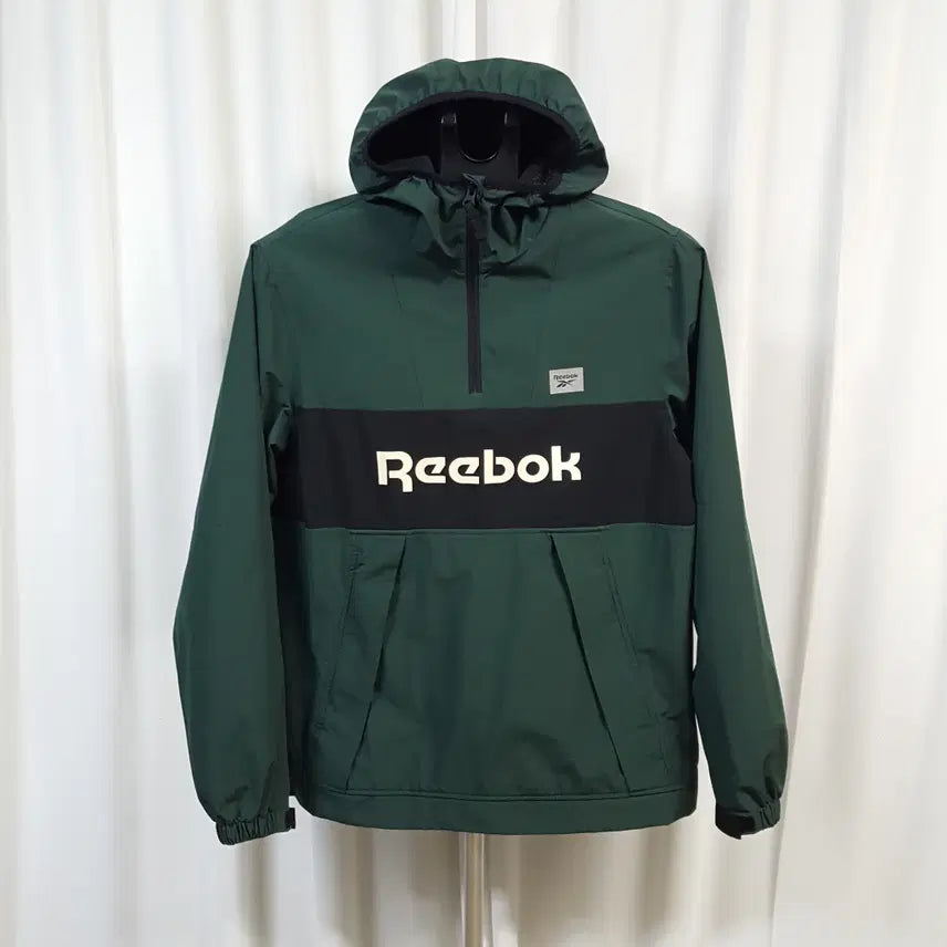 [BUNJANG] Reebok Men's Anorak Long Sleeve Hoodie Windbreaker T-Shirt Green / 리복 남성 아노락 긴팔 후드 바람막이 티셔츠 그린 95추천 오일장