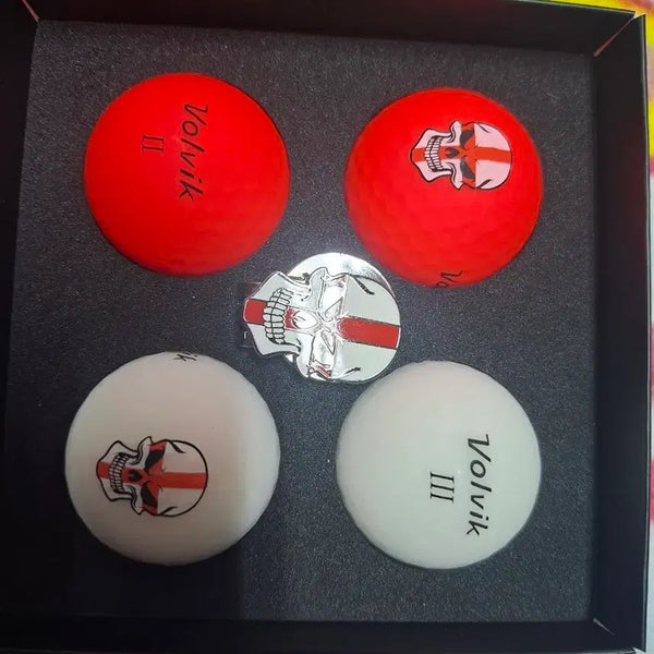 [BUNJANG] Volvik Golf Balls 4-Pack + Golf Marker Set / 볼빅 골프공 4개 + 골프마커 세트