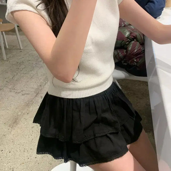 [BUNJANG] Reyemarket Lace Skirt Black / 레예마켓 레이스 스커트