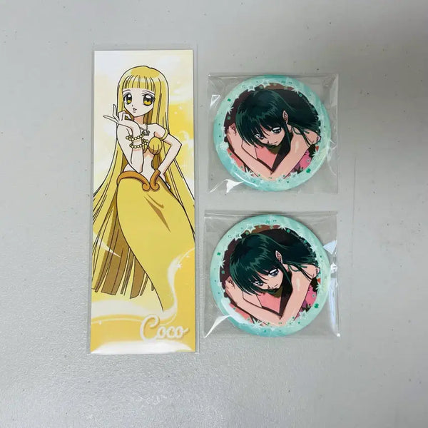 [BUNJANG] Pitch Pitch Fitchy x Tunique Collaboration Cafe Rina Can Badge Set / 피치피치핏치 투니크 콜라보 카페 코코 북마크 리나 캔뱃지 양도
