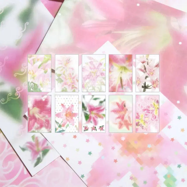 [BUNJANG] Stickers Angelic Lily Paper Sticker Pack / [스티커스] 엔젤릭 릴리 모조지 스티커팩 모조지띵
