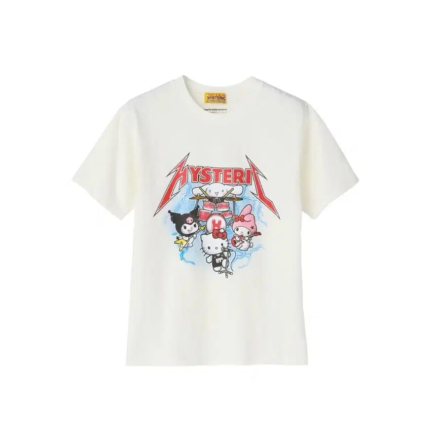 [BUNJANG] Hysteric Glamour Sanrio Collaboration Band T-Shirt / 히스테릭 글래머 산리오 콜라보 밴드 반팔
