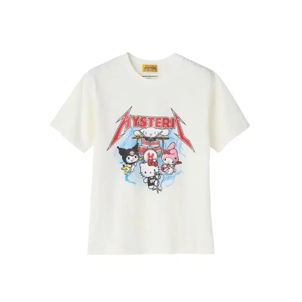 [BUNJANG] Hysteric Glamour Sanrio Collaboration Band T-Shirt / 히스테릭 글래머 산리오 콜라보 밴드 반팔