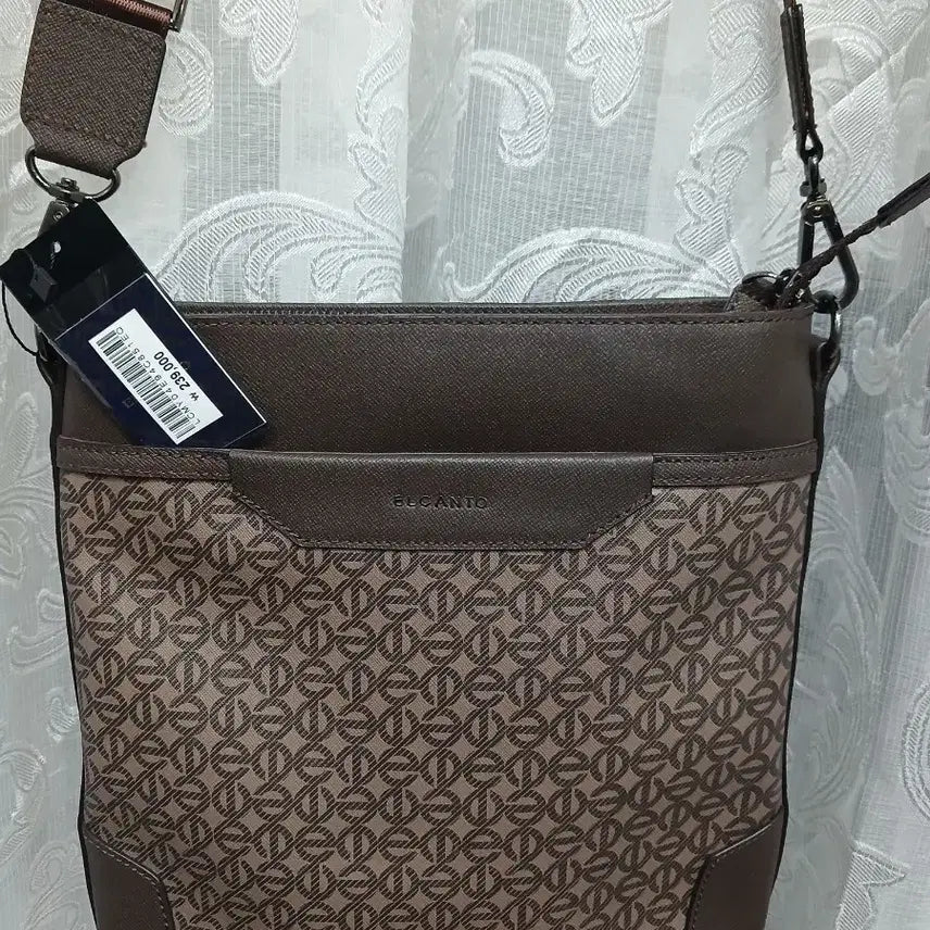 [BUNJANG] Elcanto Patterned Crossbody Bag Brown / 엘칸토 패턴 크로스백 브라운
