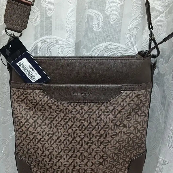 [BUNJANG] Elcanto Patterned Crossbody Bag Brown / 엘칸토 패턴 크로스백 브라운