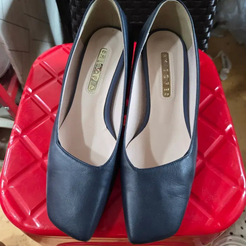[BUNJANG] MISOFE Women's Navy Leather Shoes / 미소페 여성 구두 네이비