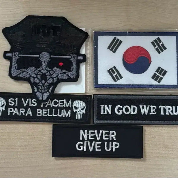 [BUNJANG] Bundle Military Velcro Patch Bag Charm Set / 일괄 가방 패치 찍찍이 와펜 밀리터리