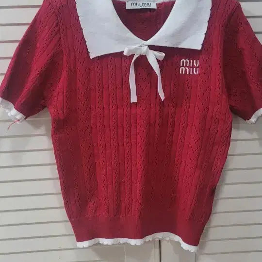 [BUNJANG] Red Knit Sweater / 카라니트티
