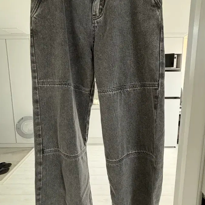 [BUNJANG] Mind Bridge Double Knee Wide Grey Denim Pants / 마인드브릿지 더블니와이드그레이데님팬츠 30