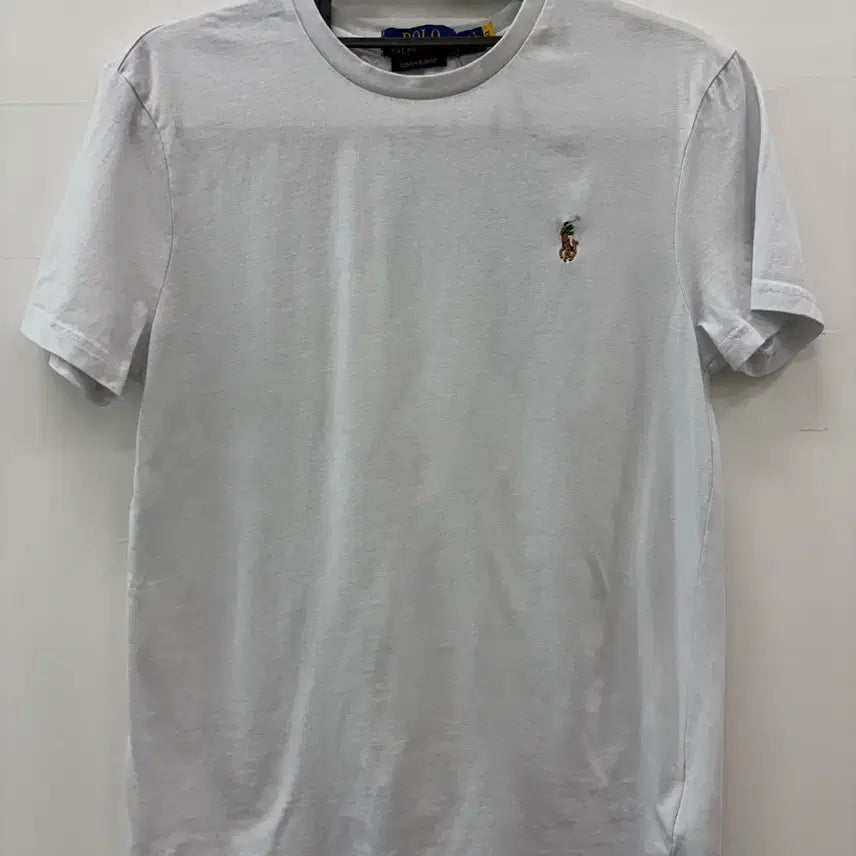 [BUNJANG] Polo Ralph Lauren Custom Slim Fit Cotton T-Shirt White Multicolor Pony / 폴로 랄프로렌 반팔티 화이트