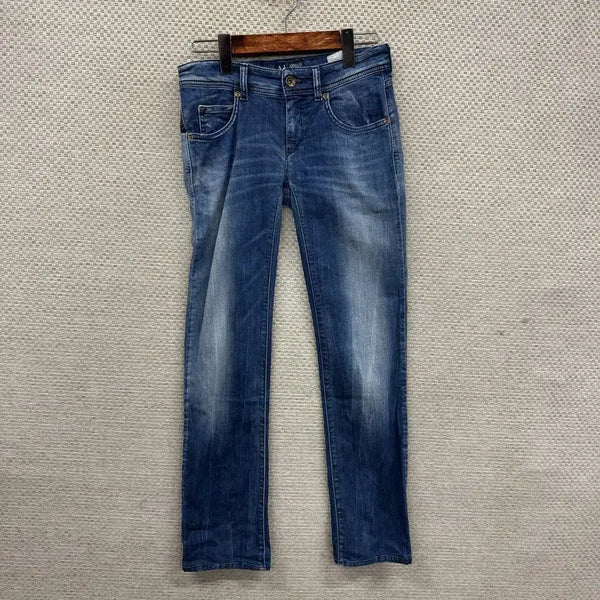[BUNJANG] Giorgio Armani Gold Trim Span Denim Jeans 24inch / 아르마니 금장 스판 데님 청바지 24인치 D00337